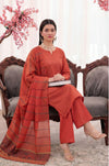 3PC UNSTITCHED JACQUARD LAWN